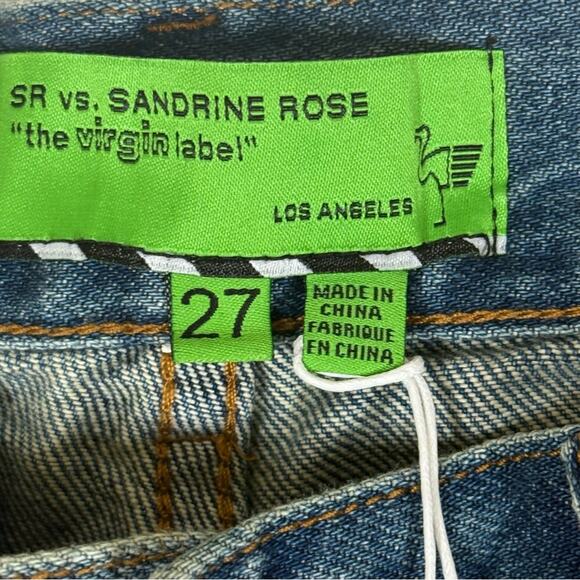 NWT Sandrine Rose Embroidered Rose Denim, Sz 27 - Picture 2 of 8